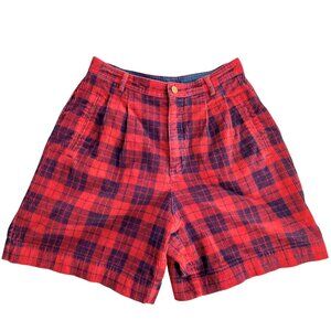 Liz Claiborne Sport | Vintage Corduroy Plaid High Waist Bermuda Shorts | 6P